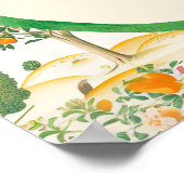 Kleine Süsse Orangentoiletten Babydusche Begrüßung Poster (Ecke)