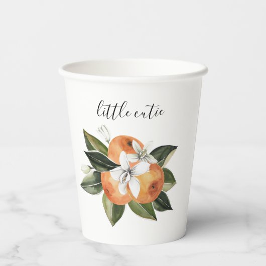 Kleine Süsse Papier Cups Citrus Baby Dusche Pappbecher (Rückseite)
