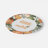 Kleine Süsse Papier Teller Orange Paper Teller (Schrägansicht)