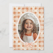 Kleine Süsse Pie 1. Geburtstag Blumenkohl Foto Einladung (Rückseite)