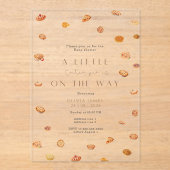 Kleine Süsse Pie Acryl Babydusche Einladung (Vorderseite)