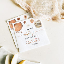 Kleine Süsse Pie auf dem Weg Herbst Babydusche Serviette