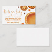 Kleine Süsse Pie Autumn Baby Shower Books for Baby Begleitkarte (Vorne/Hinten)