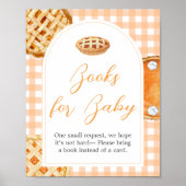 Kleine Süsse Pie Baby Duschbücher für Babysignatur Poster (Vorne)