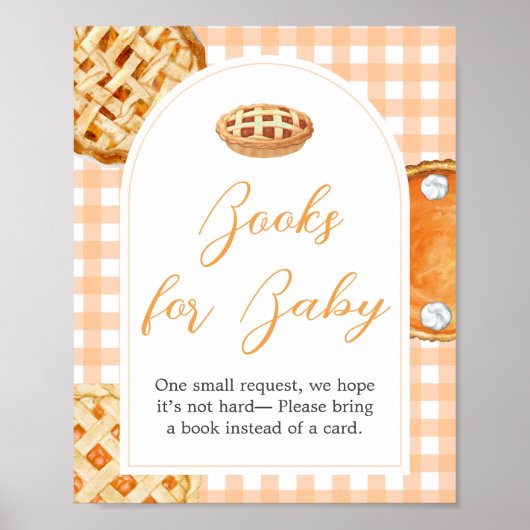 Kleine Süsse Pie Baby Duschbücher für Babysignatur Poster (Vorne)