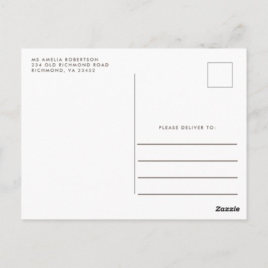 Kleine Süsse Pie Baby Dusche Einladung Postkarte (Rückseite)