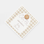 Kleine Süsse Pie Baby Dusche Neutral Serviette (Ecke)