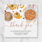 Kleine Süsse Pie Baby Duschplatz Geschenkanhänger (Vorderseite)