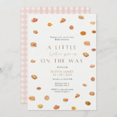 Kleine Süsse Pie Babydusche Einladung (Vorne/Hinten)