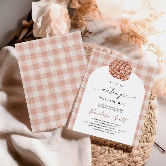 Kleine Süsse Pie Babydusche Einladung