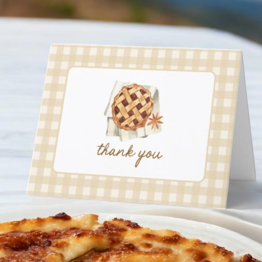 Kleine Süsse Pie Babydusche geklappt Dankeskarte