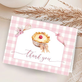 Kleine Süsse Pie Babydusche Pink geklappt Vielen D Dankeskarte