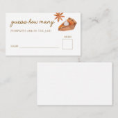 Kleine Süsse Pie Babydusche schätzt wie viel Spiel Begleitkarte (Vorne/Hinten)