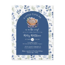 Kleine Süsse Pie Blue Floral Baby Dusche