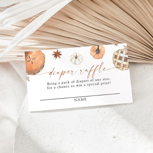 Kleine Süsse Pie Diaper Raffle Card Begleitkarte