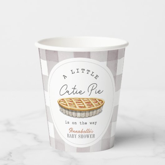 Kleine Süsse Pie Erntedank Babydusche Pappbecher (Vorderseite)