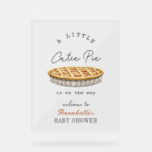 Kleine Süsse Pie Erntedank Babydusche Willkommen Acrylschild (Vorderseite)
