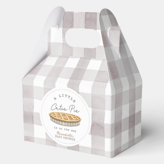 Kleine Süsse Pie Erntedank White Baby Dusche Geschenkschachtel (Vorderseite)