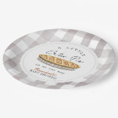 Kleine Süsse Pie Erntedank White Baby Dusche Pappteller (Schrägansicht)