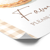 Kleine Süsse Pie Fall Baby Duschfavoriten Schild (Ecke)