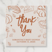 Kleine Süsse Pie Fall Baby Duschplatz Geschenkanhänger (Vorderseite)