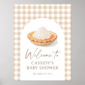 Kleine Süsse Pie Fall Babydusche Begrüßungszeichen Poster (Vorne)