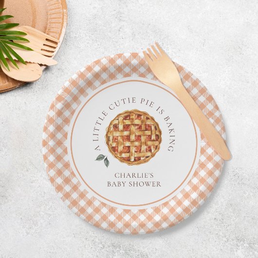 Kleine Süsse Pie Fall Babydusche Pappteller