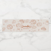 Kleine Süsse Pie Fall Babydusche Wasserflaschenetikett (Einzelnes Label)