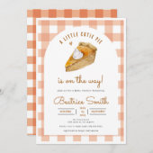 Kleine Süsse Pie Fall Girl Babydusche Einladung (Vorne/Hinten)