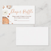 Kleine Süsse Pie Fall Pumpkin Baby Diaper Raffle Begleitkarte (Vorne/Hinten)