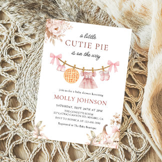 Kleine Süsse Pie Fall Pumpkin Baby Dusche Einladung