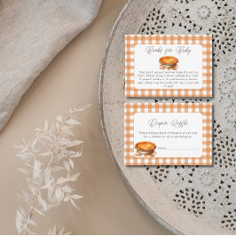 Kleine Süsse Pie Fall Pumpkin Diaper Raffle Begleitkarte