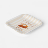 Kleine Süsse Pie Fall Stripes Pumpkin Baby Dusche Pappteller (Gewinkelt)