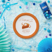 Kleine Süsse Pie Fall Stripes Pumpkin Baby Dusche Pappteller (Party)