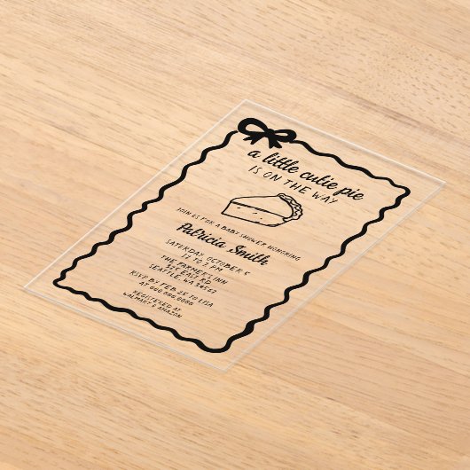 Kleine Süsse Pie Hand gezeichnet Doodle Fall Baby Acryleinladungen (Ablage )