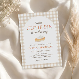 Kleine Süße-Pie Herbst-Baby-Party Einladung