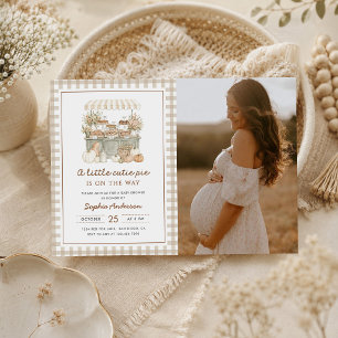 Kleine Süße Pie Herbst Herbst Baby Shower Foto Einladung