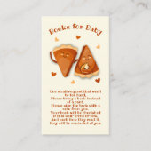 Kleine Süsse Pie Herbstbücher für Baby Visitenkarte (Vorderseite)