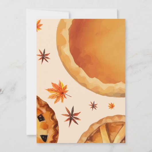 Kleine Süsse Pie Herbstdusche Einladung (Rückseite)