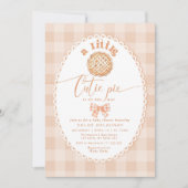 Kleine Süsse Pie minimalistische Buggelspitzendusc Einladung (Vorderseite)