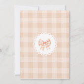 Kleine Süsse Pie minimalistische Buggelspitzendusc Einladung (Rückseite)