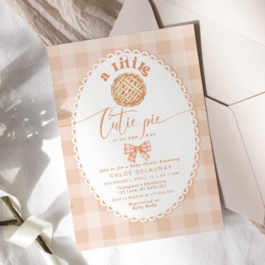 Kleine Süsse Pie minimalistische Buggelspitzendusc Einladung