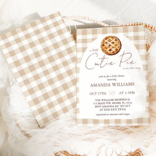 Kleine Süsse Pie Neutral Baby Dusche Einladung
