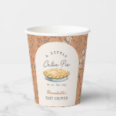 Kleine Süsse Pie Orange Floral Baby Dusche Pappbecher (Vorderseite)