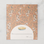 Kleine Süsse Pie Orange Floral Girl Babydusche Platzkarte (Außenseite Aufgefaltet)