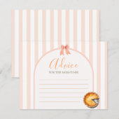 Kleine Süsse Pie Orange Gingham Advice for Mommy Begleitkarte (Vorne/Hinten)