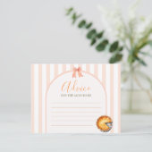 Kleine Süsse Pie Orange Gingham Advice for Mommy Begleitkarte (Stehend Vorderseite)