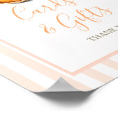 Kleine Süsse Pie Orange Gingham Karten und Geschen Poster (Ecke)