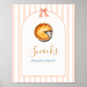 Kleine Süsse Pie Orange Gingham Snacks Poster