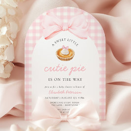 Kleine Süsse Pie Pink Babydusche Einladung
